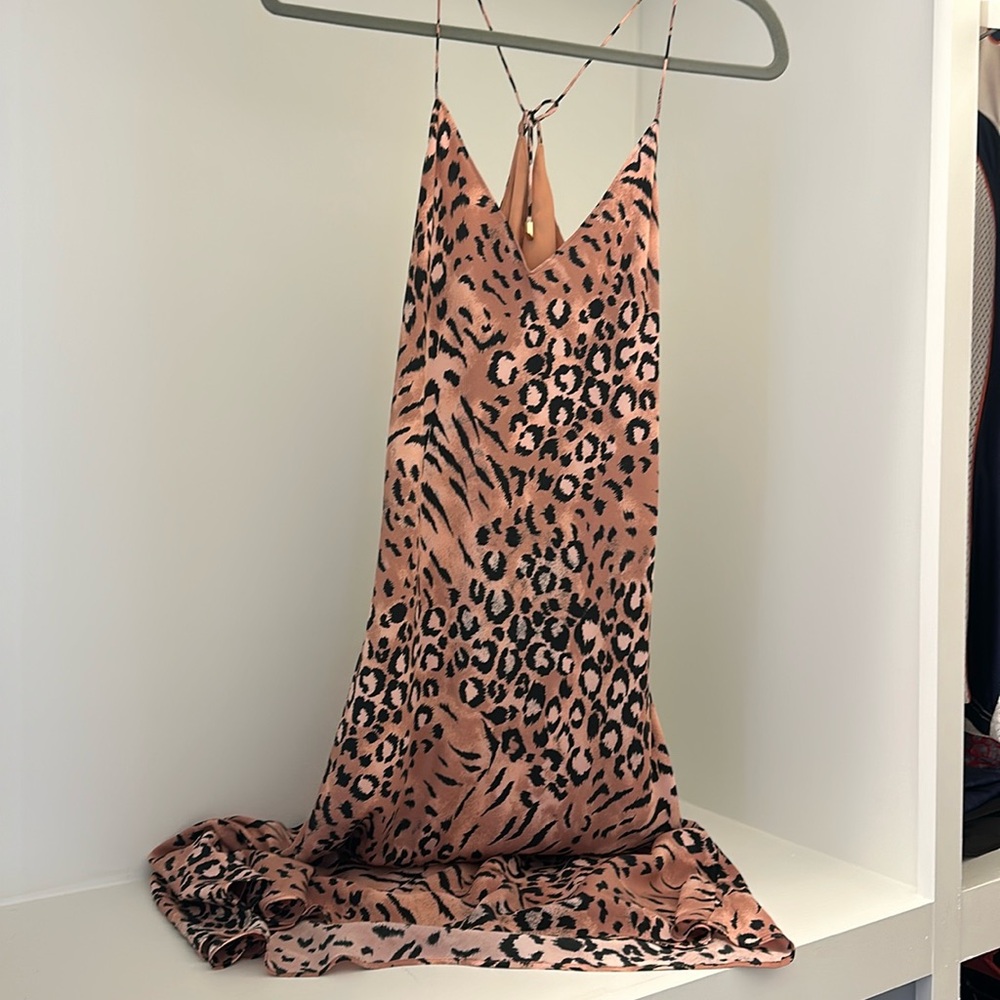 Paige leopard midi dress